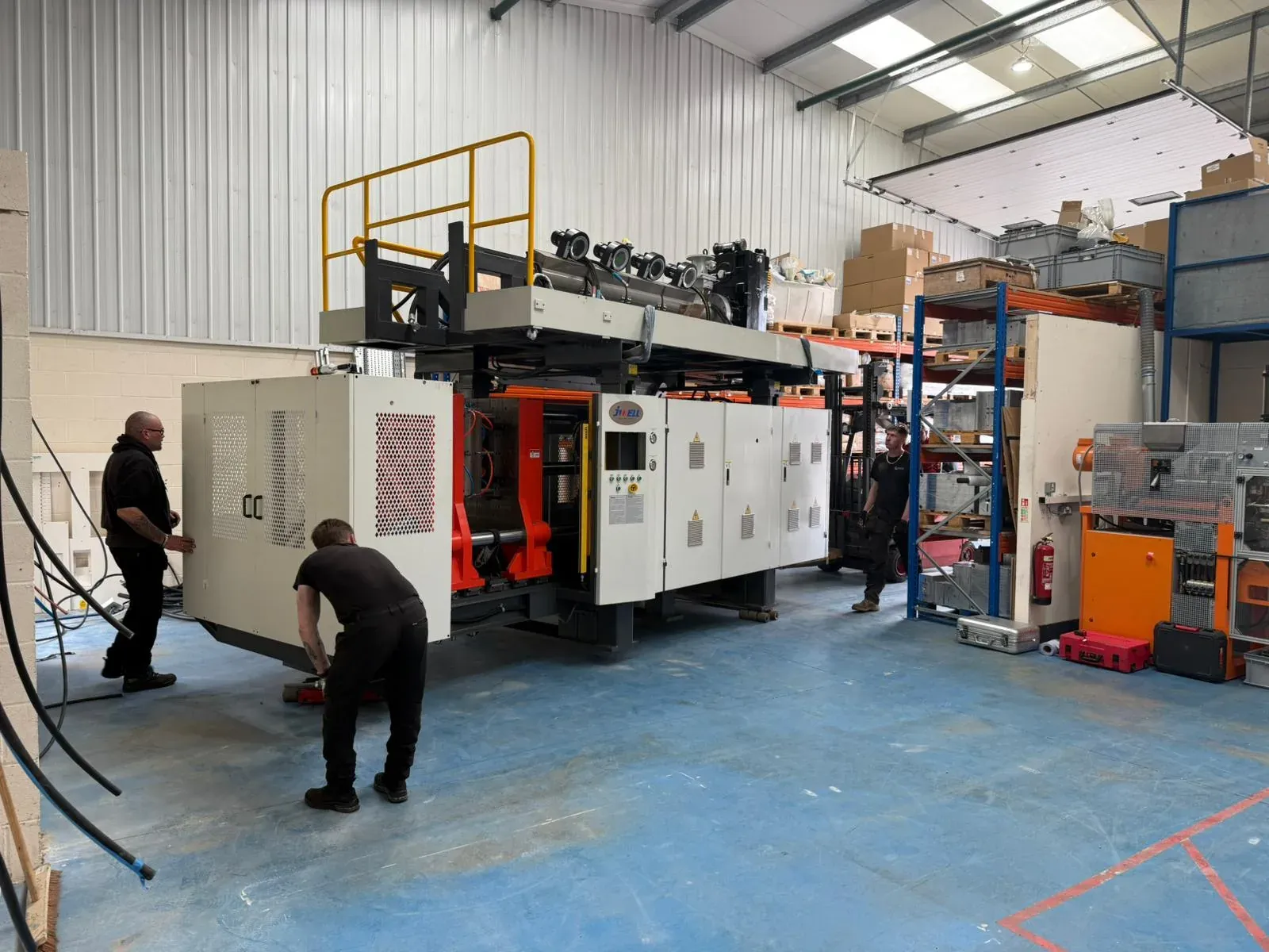 JWELL blow moulder on the Gemini shop floor