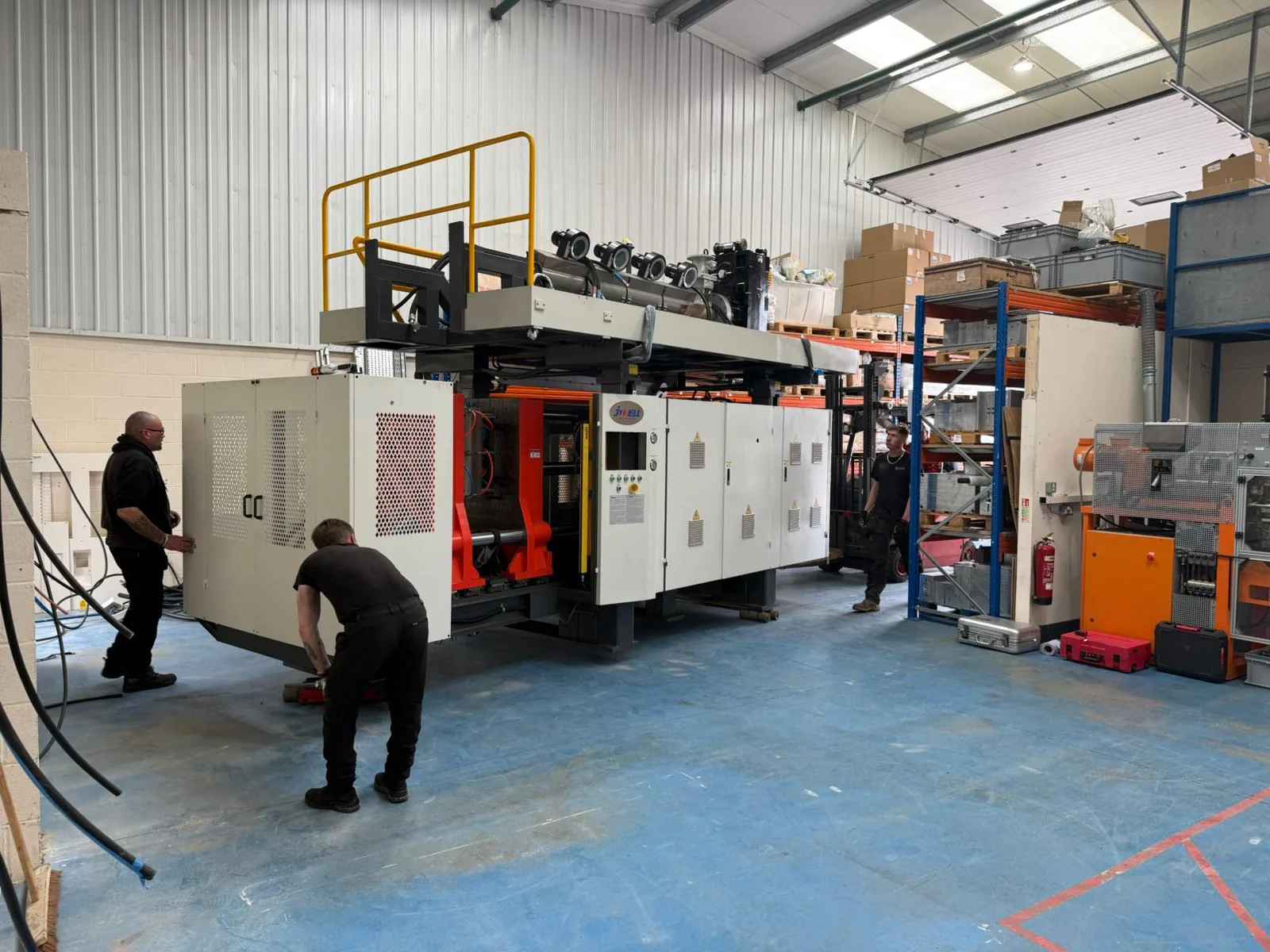 JWELL blow moulder on the Gemini shop floor