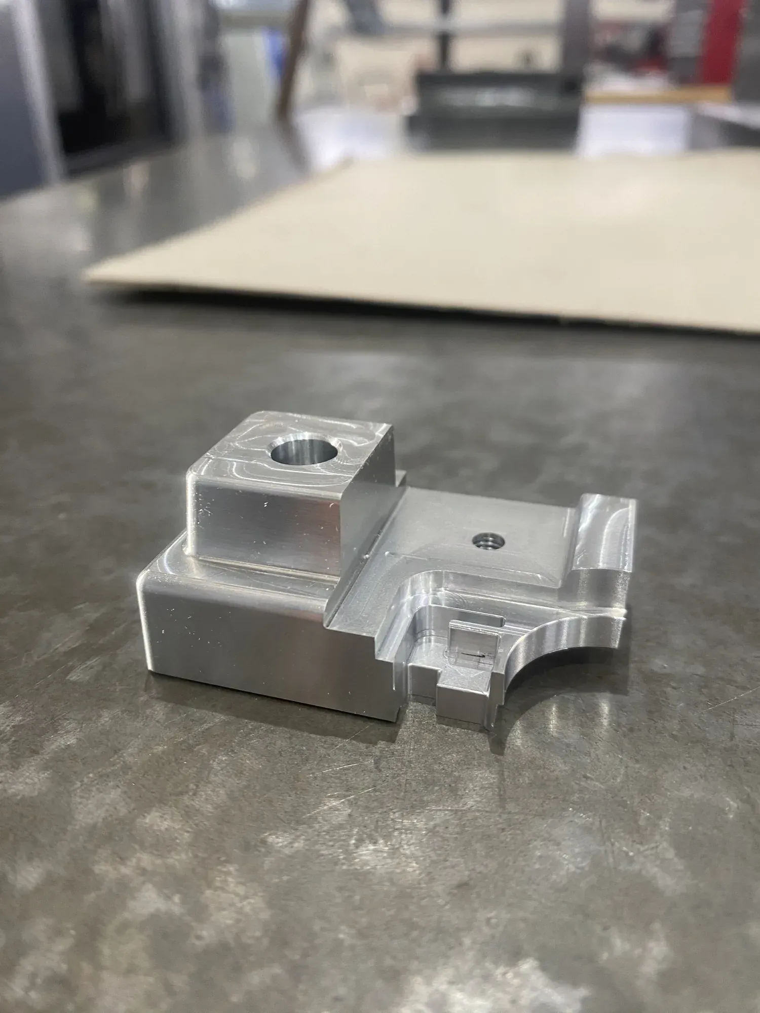 A part machined from billet in the Gemini tool room