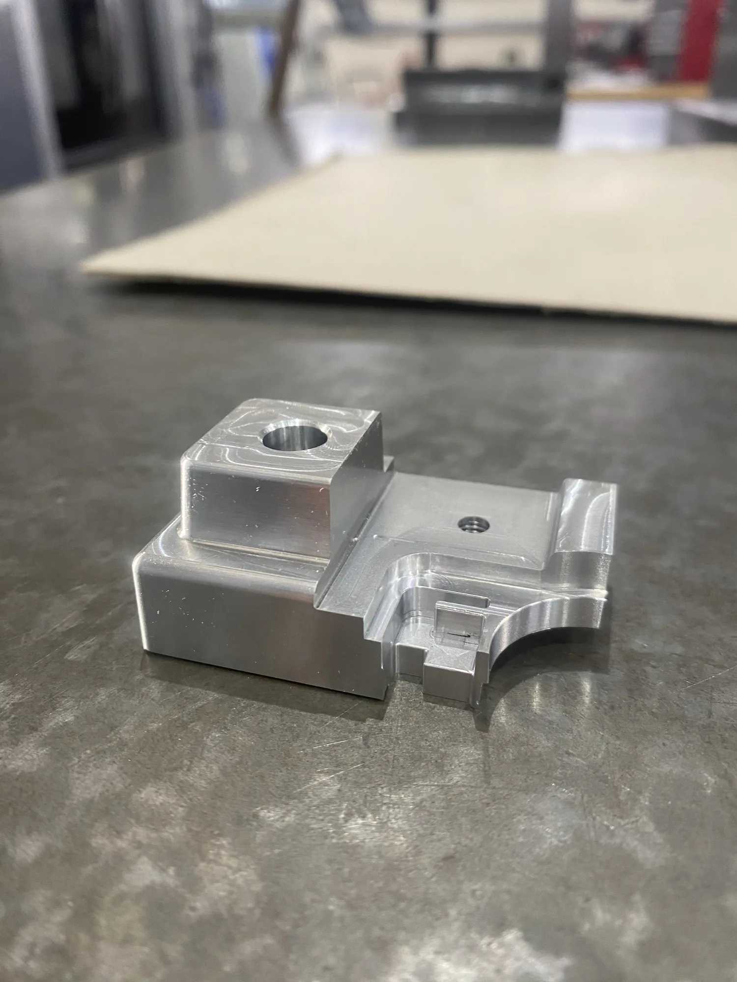 A part machined from billet in the Gemini tool room