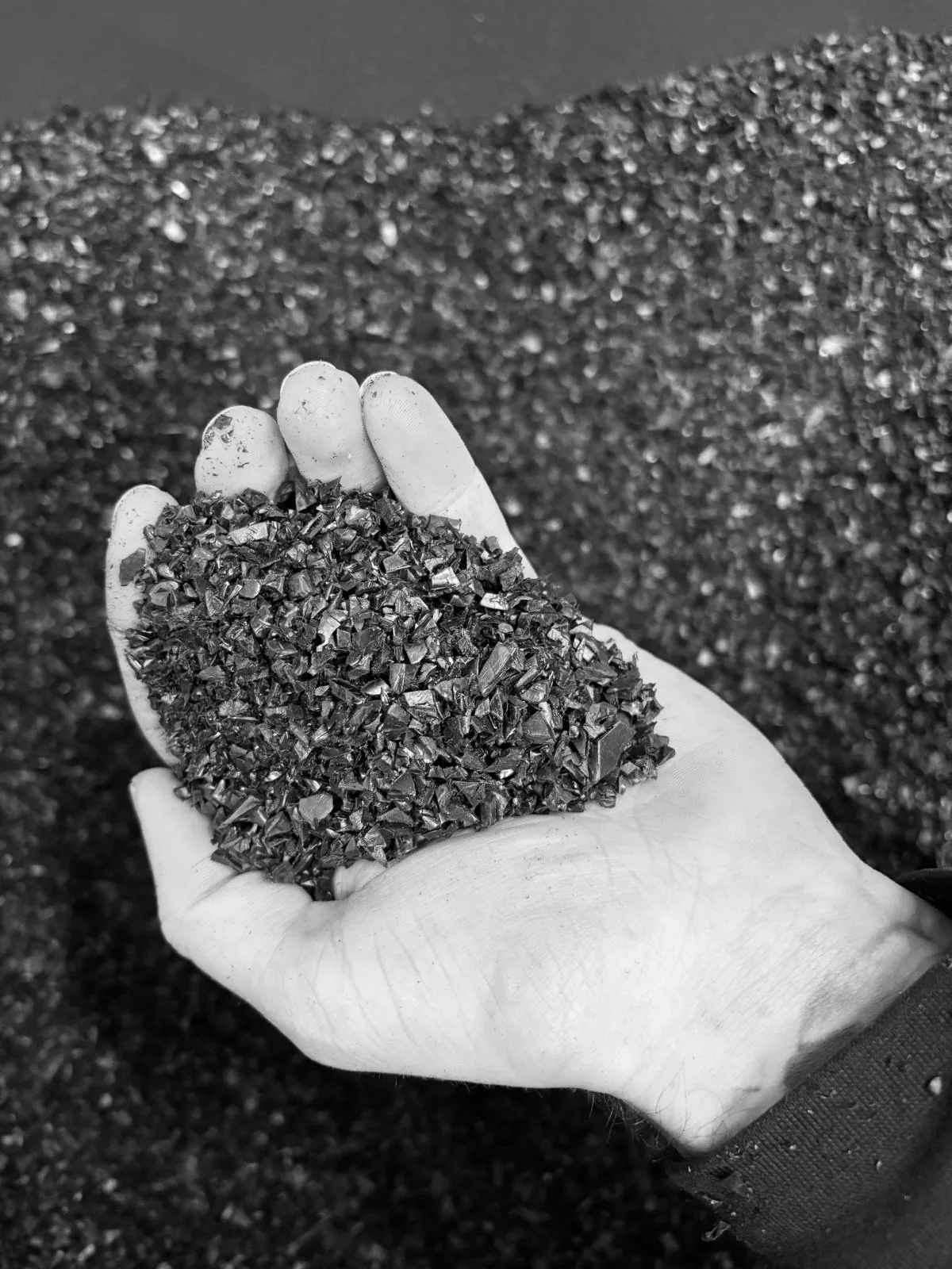 Plastic granules of the kind fed into an injection moulding machine
